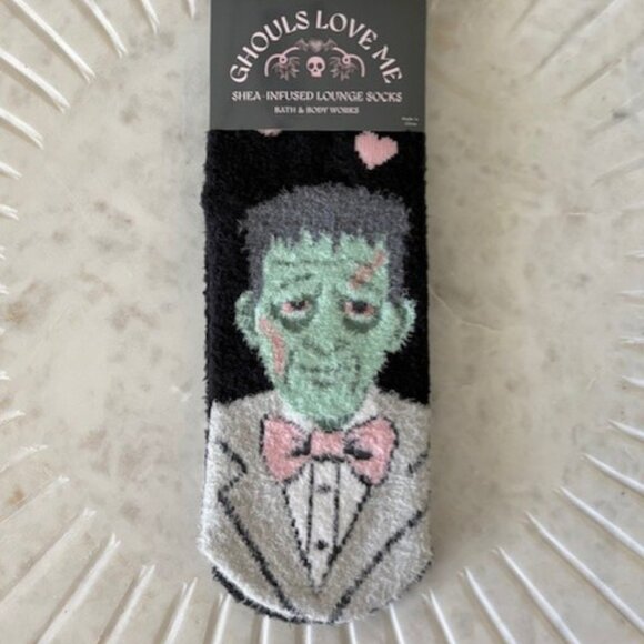 Bath & Body Works Accessories - Bath & Body Works Shea Infused Frankenstein Socks  One Size Halloween NWT New
